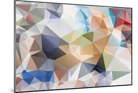 Abstract Triangle Background-Dmitriy Sergeev-Mounted Art Print