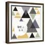 Abstract Triangle Design with Text-hellena13-Framed Art Print