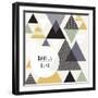 Abstract Triangle Design with Text-hellena13-Framed Art Print