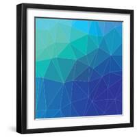 Abstract Triangle Geometric Square Colorful Vector Background-aquir-Framed Art Print