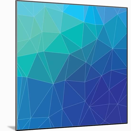 Abstract Triangle Geometric Square Colorful Vector Background-aquir-Mounted Art Print