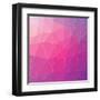 Abstract Triangle Geometric Square Colorful Vector Background-aquir-Framed Art Print