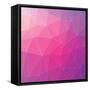 Abstract Triangle Geometric Square Colorful Vector Background-aquir-Framed Stretched Canvas