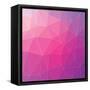 Abstract Triangle Geometric Square Colorful Vector Background-aquir-Framed Stretched Canvas