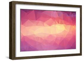 Abstract Triangle Geometrical Multicolored Background-artnis-Framed Art Print