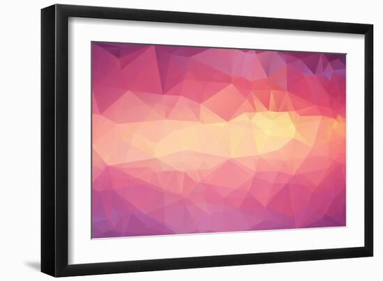 Abstract Triangle Geometrical Multicolored Background-artnis-Framed Art Print