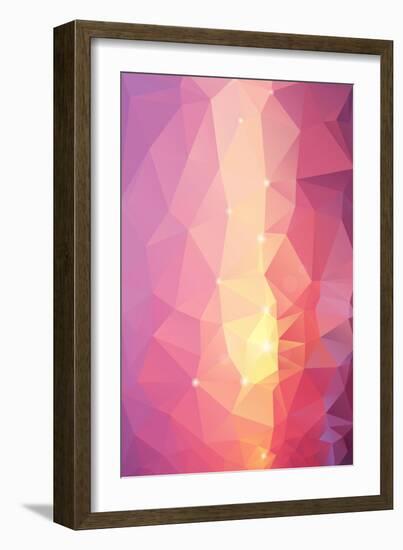 Abstract Triangle Geometrical Multicolored Background-artnis-Framed Art Print