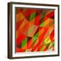 Abstract Triangle Mosaic Vector Background-HunThomas-Framed Art Print