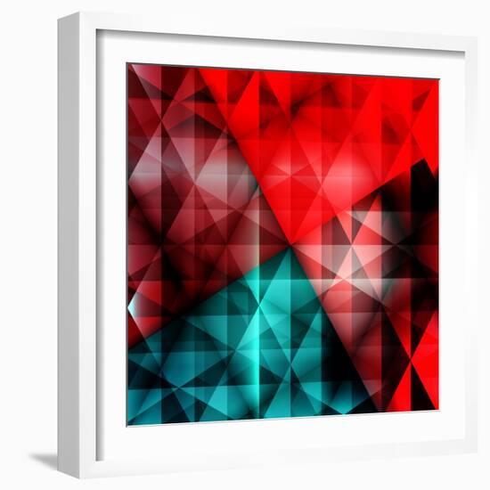 Abstract Triangles Business Design - Eps10 Vector Illustration-HunThomas-Framed Art Print