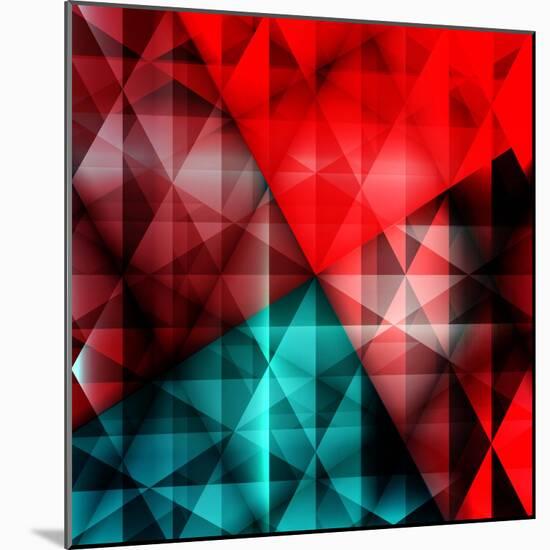 Abstract Triangles Business Design - Eps10 Vector Illustration-HunThomas-Mounted Art Print