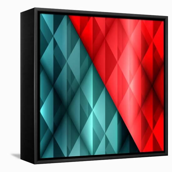 Abstract Triangles Business Design - Eps10 Vector Illustration-HunThomas-Framed Stretched Canvas