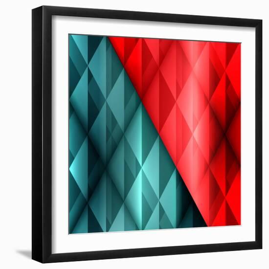 Abstract Triangles Business Design - Eps10 Vector Illustration-HunThomas-Framed Art Print