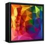 Abstract Triangles Colorful Background-art_of_sun-Framed Stretched Canvas