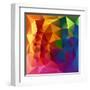 Abstract Triangles Colorful Background-art_of_sun-Framed Art Print