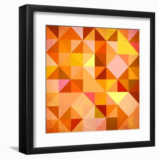 Abstract Triangles Grunge-art_of_sun-Framed Art Print