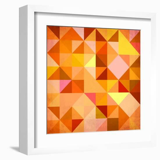 Abstract Triangles Grunge-art_of_sun-Framed Art Print