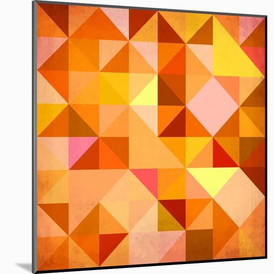 Abstract Triangles Grunge-art_of_sun-Mounted Art Print