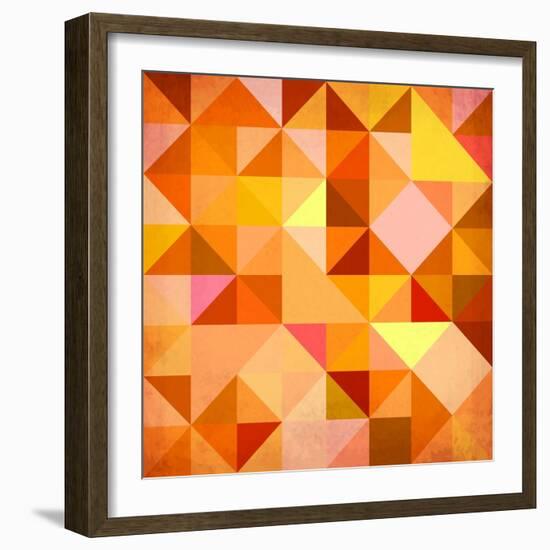 Abstract Triangles Grunge-art_of_sun-Framed Art Print