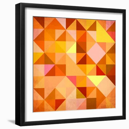 Abstract Triangles Grunge-art_of_sun-Framed Art Print