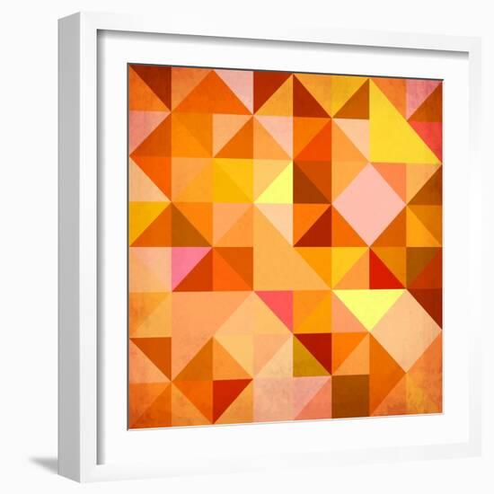 Abstract Triangles Grunge-art_of_sun-Framed Art Print