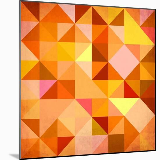 Abstract Triangles Grunge-art_of_sun-Mounted Art Print