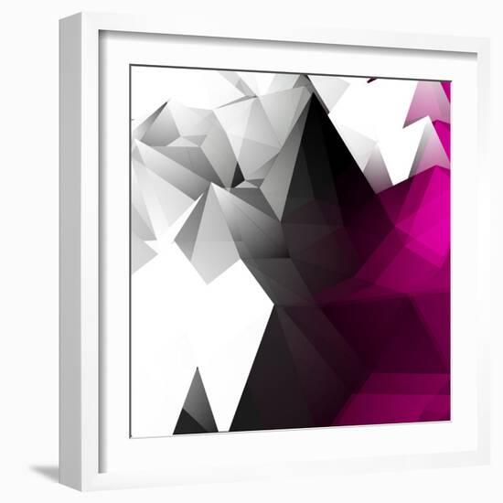 Abstract Triangular Background-VolsKinvols-Framed Art Print