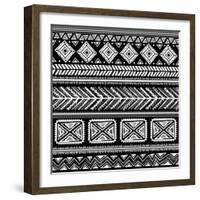 Abstract Tribal Pattern-transiastock-Framed Art Print