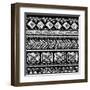 Abstract Tribal Pattern-transiastock-Framed Art Print