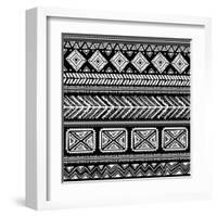 Abstract Tribal Pattern-transiastock-Framed Art Print