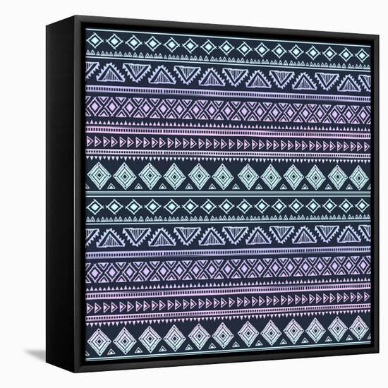 Abstract Tribal Pattern-transiastock-Framed Stretched Canvas