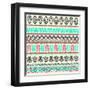 Abstract Tribal Pattern-transiastock-Framed Art Print