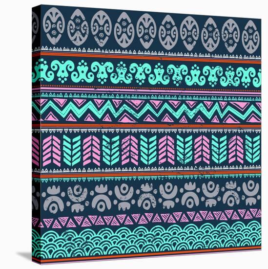 Abstract Tribal Pattern-transiastock-Stretched Canvas