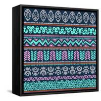 Abstract Tribal Pattern-transiastock-Framed Stretched Canvas