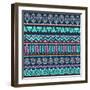 Abstract Tribal Pattern-transiastock-Framed Art Print