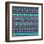 Abstract Tribal Pattern-transiastock-Framed Art Print