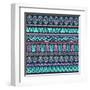 Abstract Tribal Pattern-transiastock-Framed Art Print