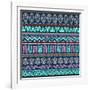 Abstract Tribal Pattern-transiastock-Framed Art Print