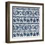 Abstract Tribal Pattern-transiastock-Framed Art Print