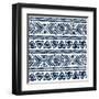 Abstract Tribal Pattern-transiastock-Framed Art Print