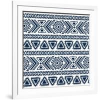 Abstract Tribal Pattern-transiastock-Framed Art Print