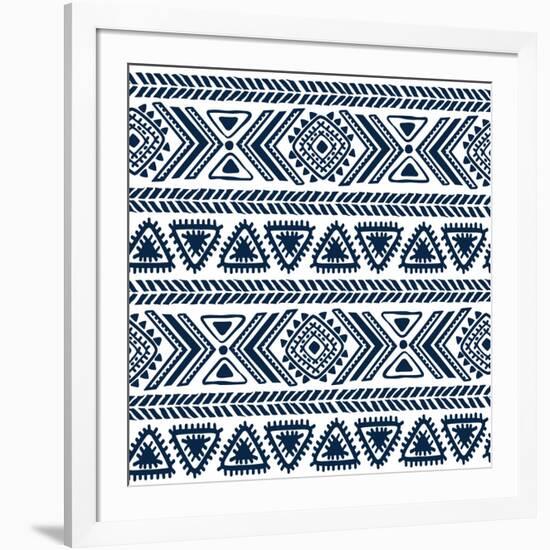 Abstract Tribal Pattern-transiastock-Framed Art Print