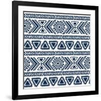 Abstract Tribal Pattern-transiastock-Framed Art Print