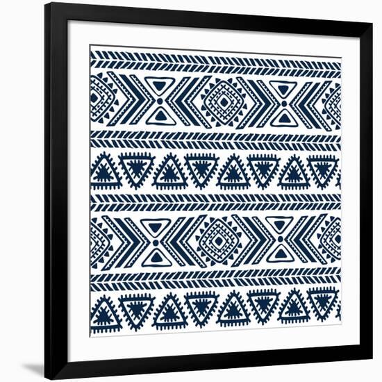 Abstract Tribal Pattern-transiastock-Framed Art Print