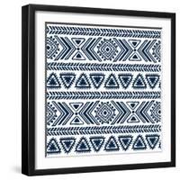 Abstract Tribal Pattern-transiastock-Framed Art Print