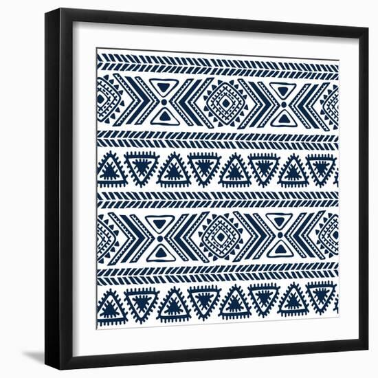 Abstract Tribal Pattern-transiastock-Framed Art Print