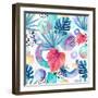 Abstract Tropical Geometric Pattern-tanycya-Framed Art Print