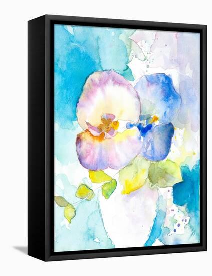 Abstract Vase of Flowers II-Lanie Loreth-Framed Stretched Canvas