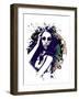 Abstract Vector Illustration with a Girl with Sunglasses-A Frants-Framed Art Print