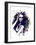 Abstract Vector Illustration with a Girl with Sunglasses-A Frants-Framed Art Print