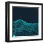 Abstract Vector Landscape Background. Cyberspace Grid. 3D Technology Vector Illustration.-Login-Framed Art Print